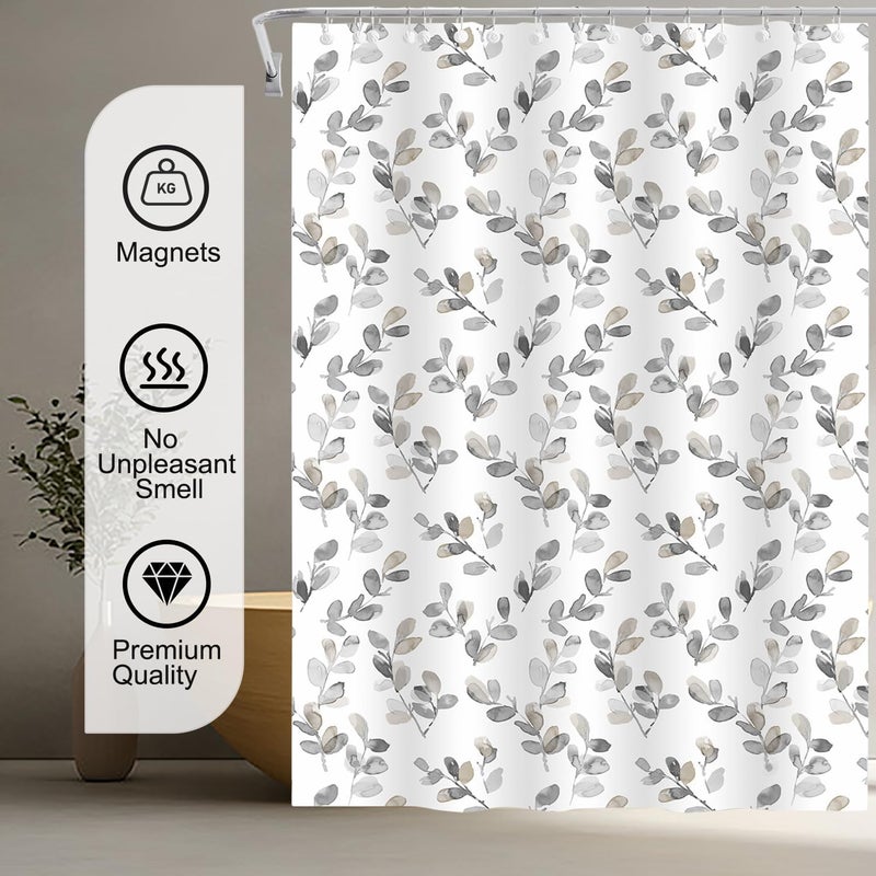 TIKABC Shower Curtain Liner, 4G PEVA Shower Liner, Plastic Waterproof Shower Curtains, with Grommet Holes and 3 Magnetic Weights(Mimosa) - Image 5